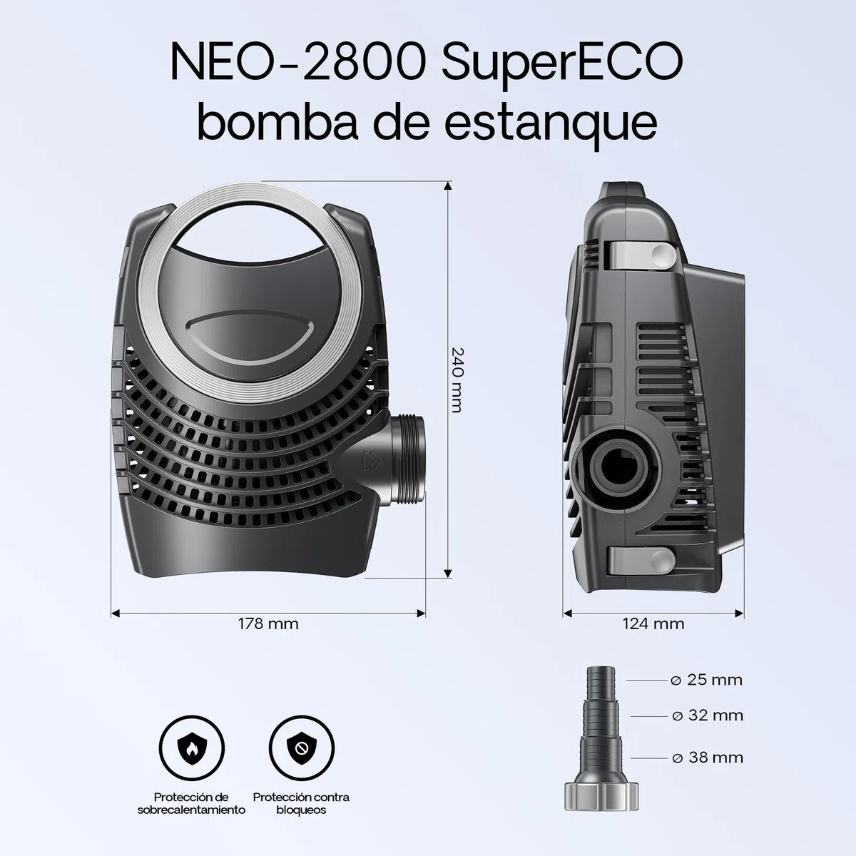 SunSun CPF-2500 SET 6000l 11W UVC NEO2800 Bomba Manguera Set de filtro para estanque