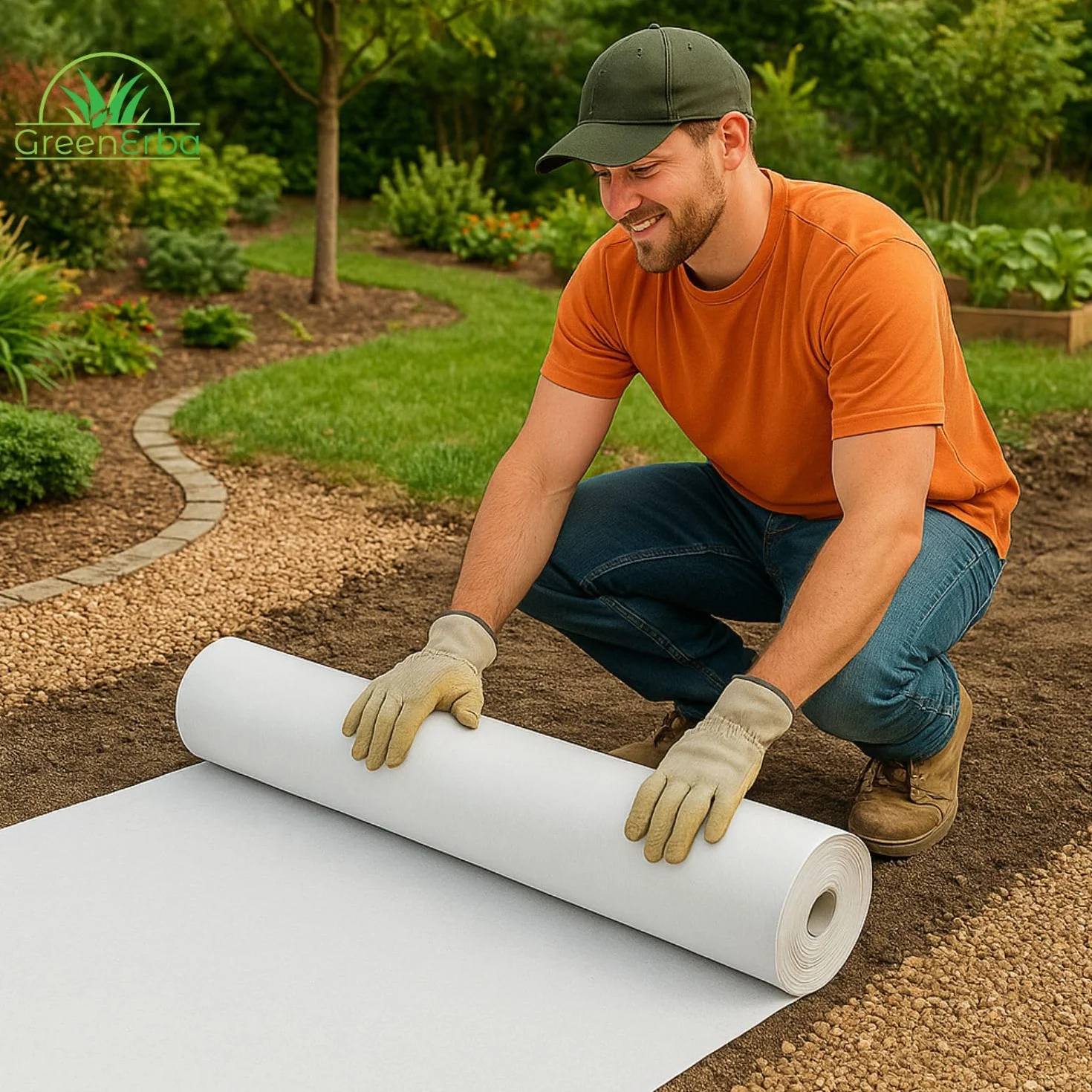 30m² Fieltro Geotextil 200g/m2 poliéster (PES) - Tejido Permeable al agua - 1 x 30m - Lona de drenaje Cuenca/Terraza/Jardín - Separación de grava/arena/adoquines sintéticos