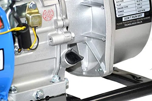 Motobomba de Agua a Gasolina BRACOG HJM20CX | Motor 4 Tiempos 196cc 6,5CV, Caudal 36.000 L/h, Elevación 28m, Aspiración 7m, Conexión 2" | Jardín y Riego