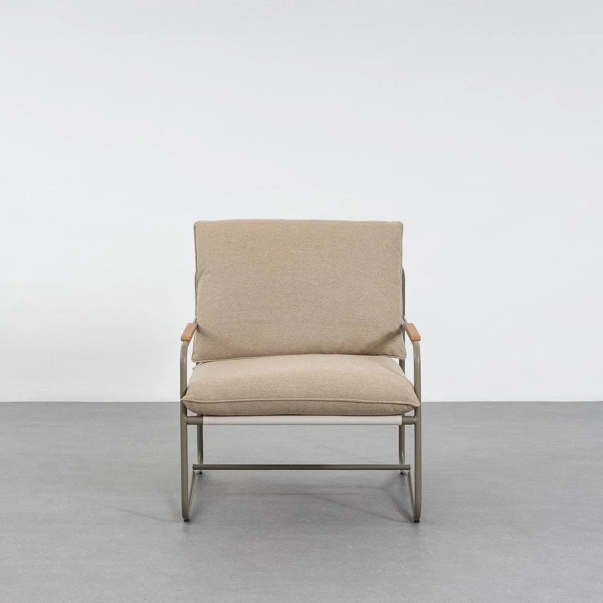 LOLAhome Conjunto de Jardín Vesta con Sofá, Mesa y 2 Sillones, Desenfundable, de Color Gris de Acero y Cristal para Terraza y Exterior