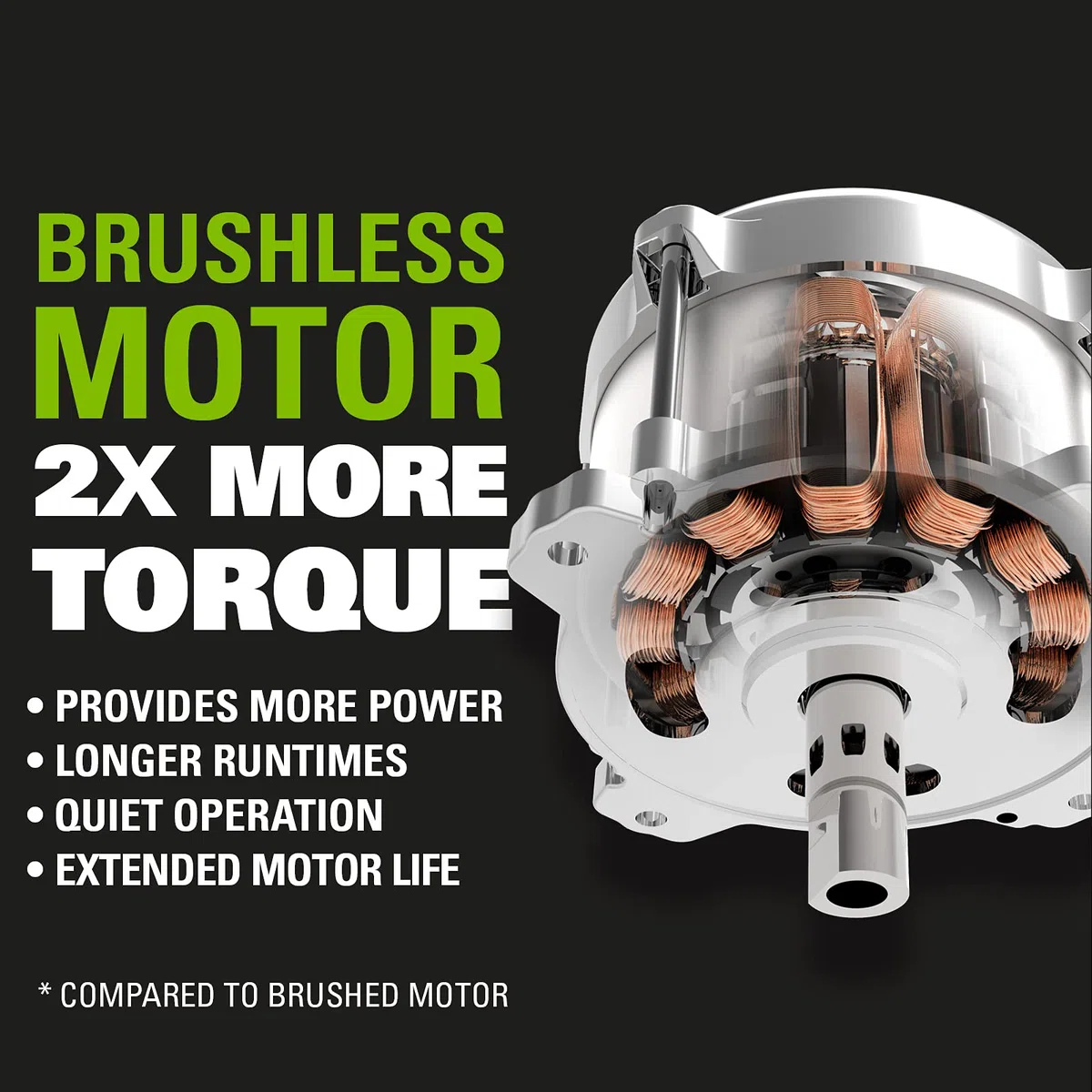 Greenworks Motosierra de batería GD40CS40 (Li-Ion 40V 11 m/s velocidad cadena 40cm longitud de espada 180ml volumen del depósito de aceite potente motor brushless sin batería y cargador)