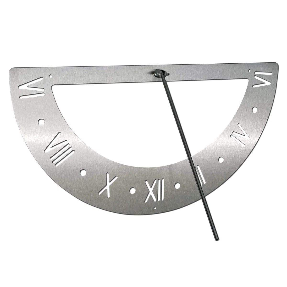 DanDiBo Reloj solar de acero inoxidable para la pared, 70 cm, inoxidable, 96206, orientable, resistente a la intemperie, reloj de jardín moderno de metal