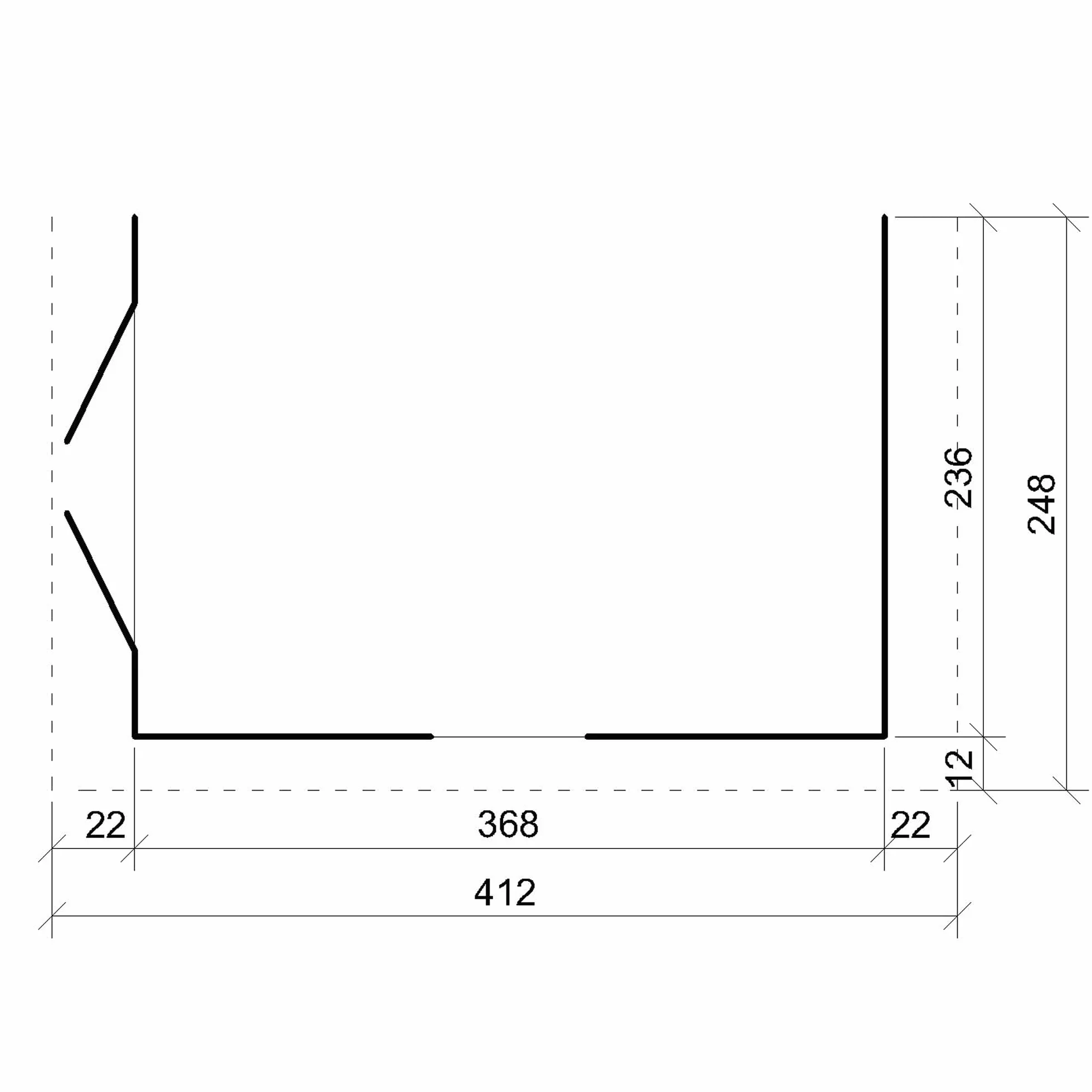 Casa de jardín de Primera Calidad 8,68 m² - H231x248x412 cm - Construcción de Paneles LP Smartside - Sin Suelo ni Pared Lateral - Timbela M939B