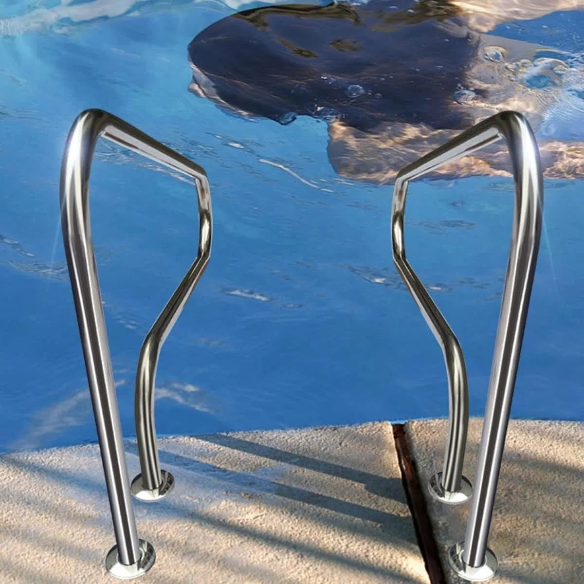Barandilla De Piscina De Acero Inoxidable 304, Pasamanos De Piscina De Seguro Y Antideslizante, 250kg Capacidad De Carga, Fácil Montaje, 125x80cm (Size : 1 Pack)