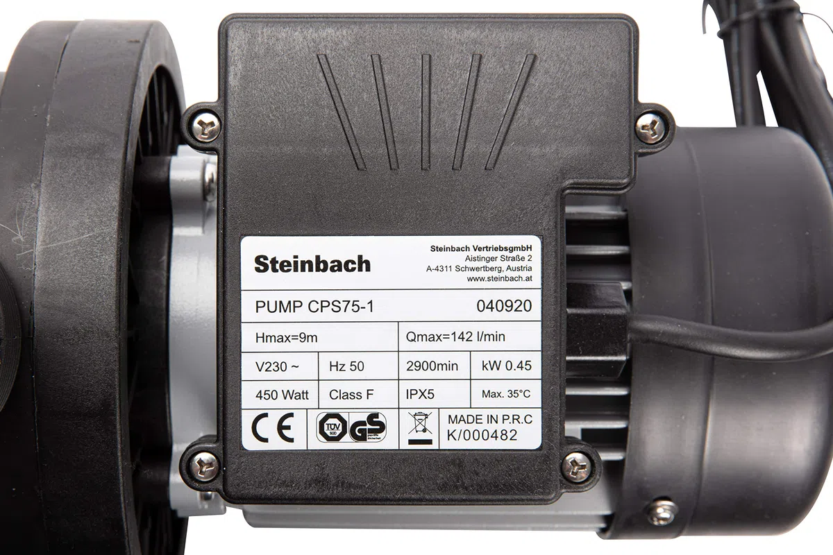 Steinbach SPS75-1 - Accesorio para Bomba de Filtro de Arena (142 l/min, 450 W, 230 V), Color Negro