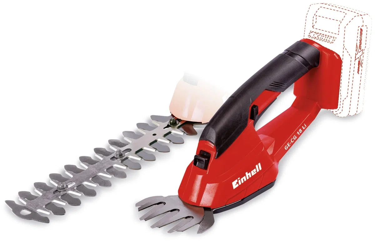 Einhell GE-CG 18 Li - Solo tijera de césped inalámbrica 10 cm Rojo 18 V - Tijera de podar (10 cm, 20 cm, Rojo, 18 V)