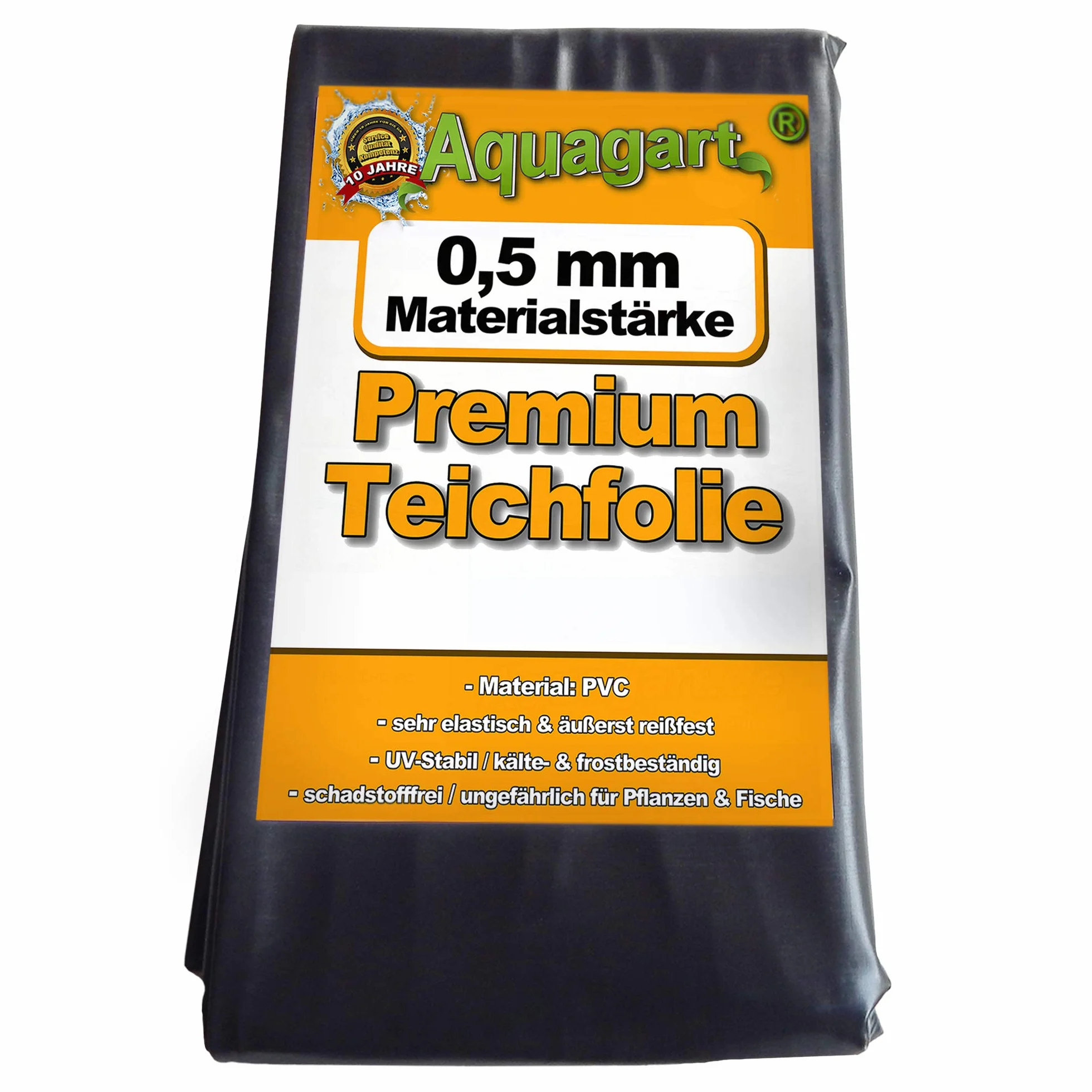 Revestimiento de estanque PVC 6m x 6m 0.5mm revestimiento negro para estanque de jardín