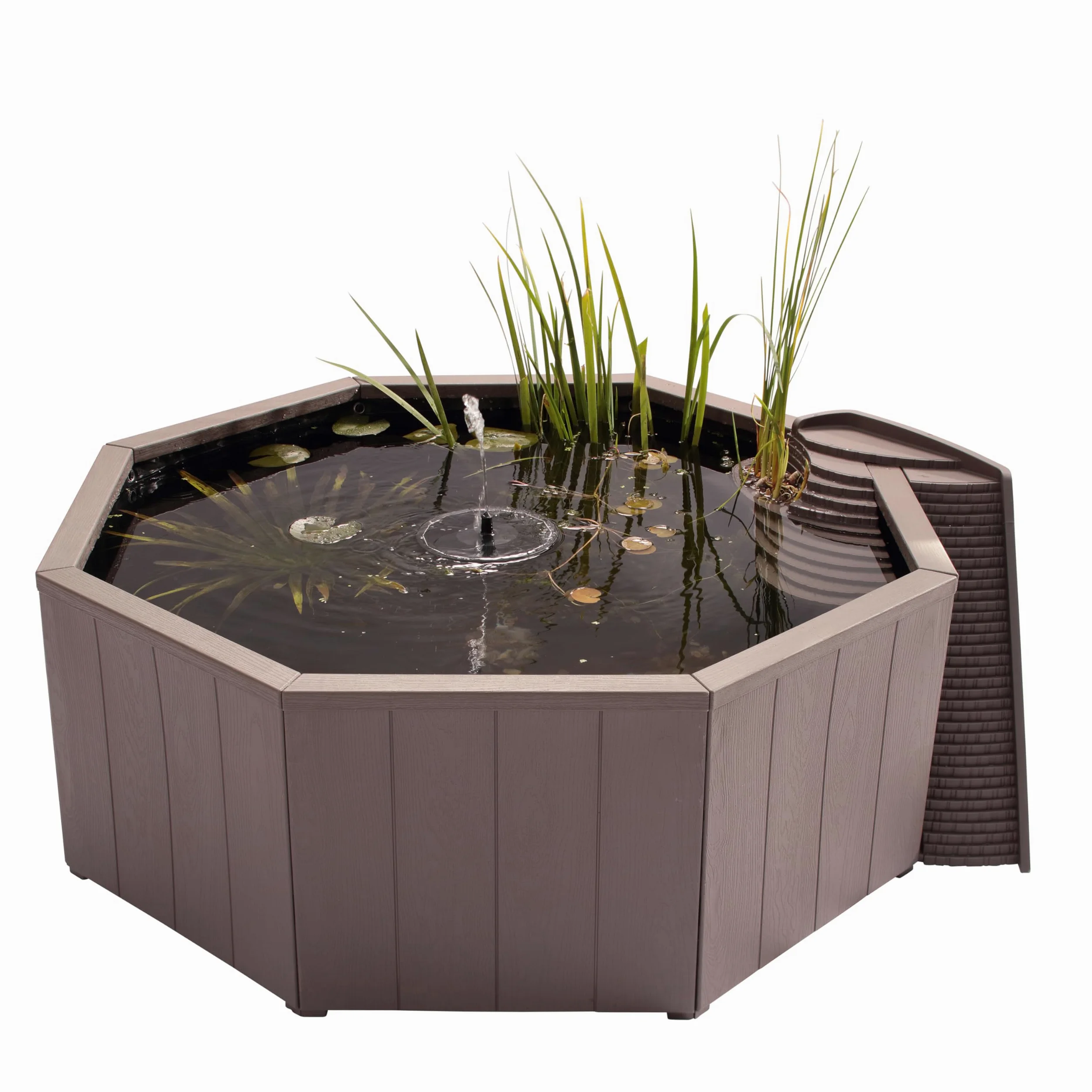 Blagdon Liberty - Piscina Natural sin excavación, Estanque Elevado para jardín o Patio, construcción fácil de Instalar, con Bomba Solar Flotante, Plataforma de Aterrizaje de pájaros, Escalera de