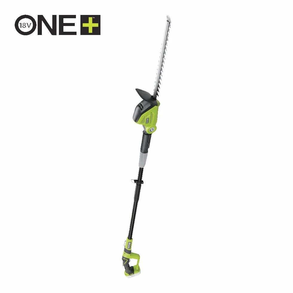 RYOBI - Cortasetos con Pértiga Sin Cable 18V One+ - Cuchillas 45cm - Trabajos de Largo Alcance - Se Entrega con 1 Funda, 1 Arnés, 1 Extensión - OPT1845 - Sin Batería ni Cargador