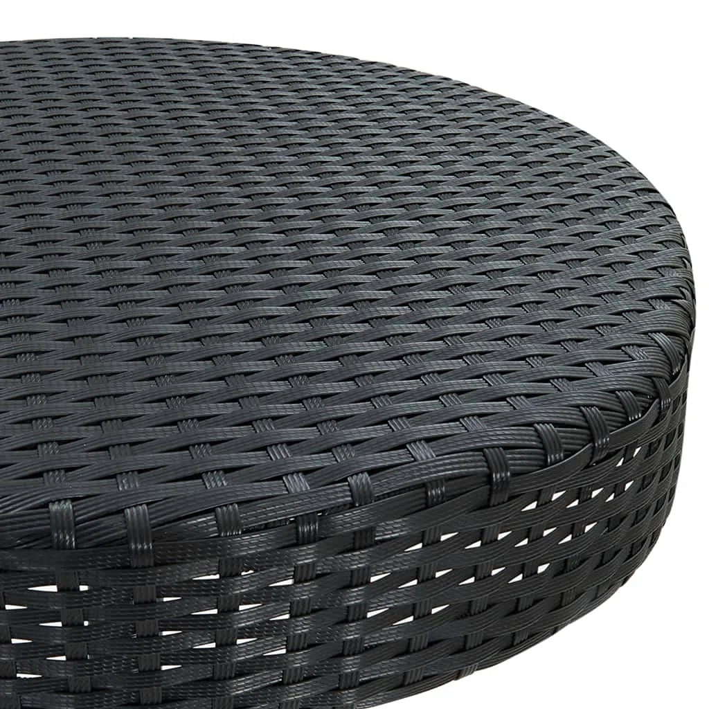 vidaXL Set de Muebles de Bar de Jardín 3 Piezas Mesa Silla Asiento Patio Terraza Balcón Barra Bistró Muebles Mobiliario Ratán Sintético Negro