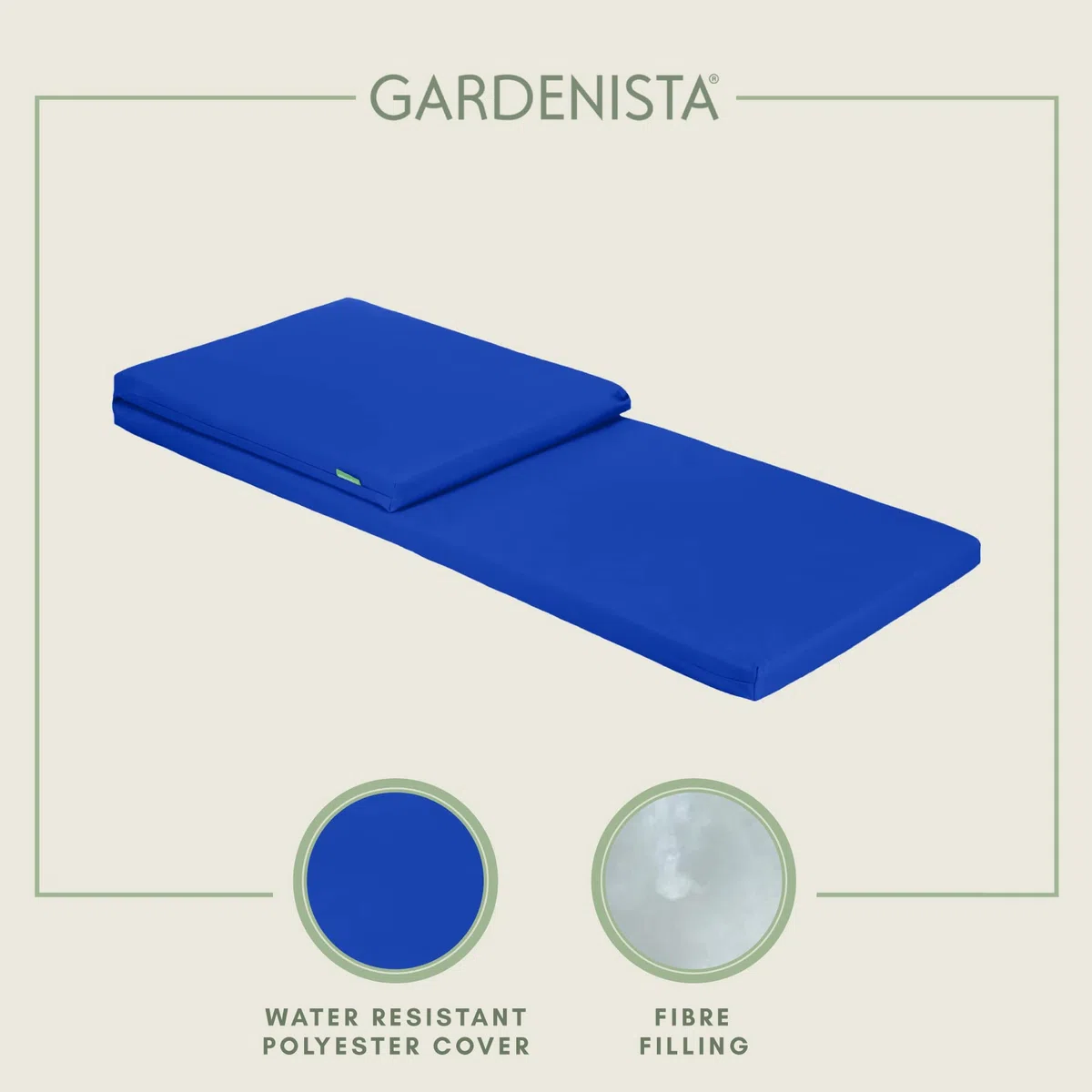 Colchoneta de Tumbona para Tomar el Sol Impermeable para el Exterior - Azul