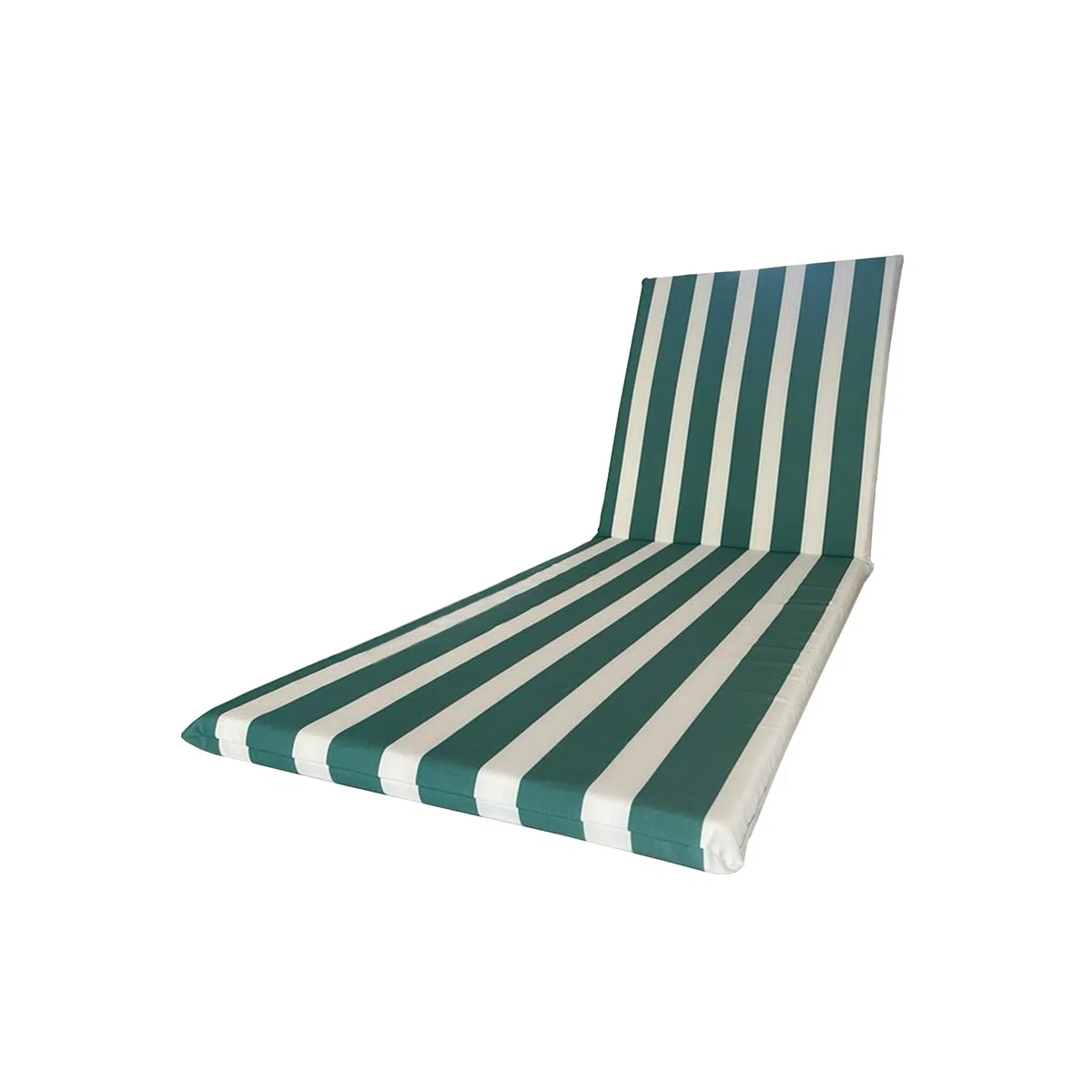 Cojín impermeable para tumbona, 190 x 60 cm, poliéster impermeable – Cojín desenfundable, fabricado en Italia (blanco y verde)