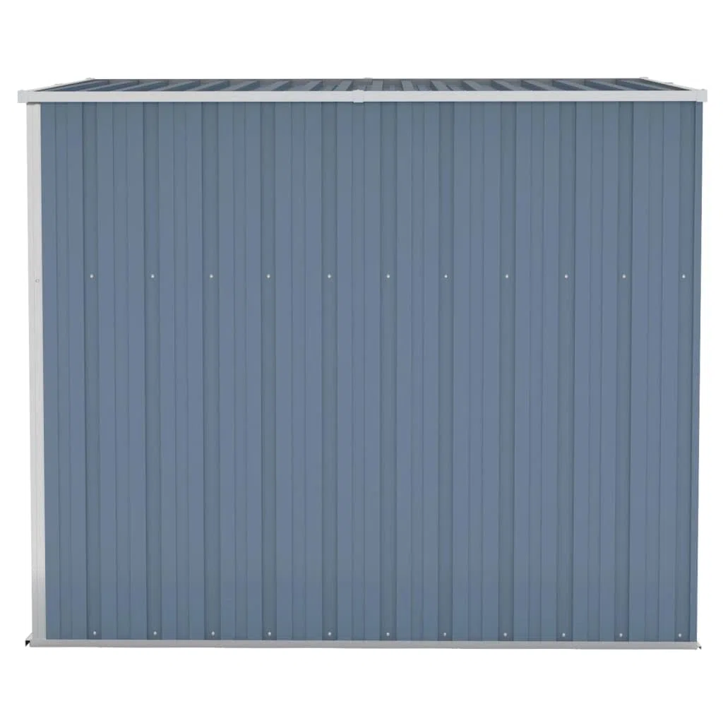 Cobertizo de jardín Pared Acero galvanizado Gris 118x194x178cm