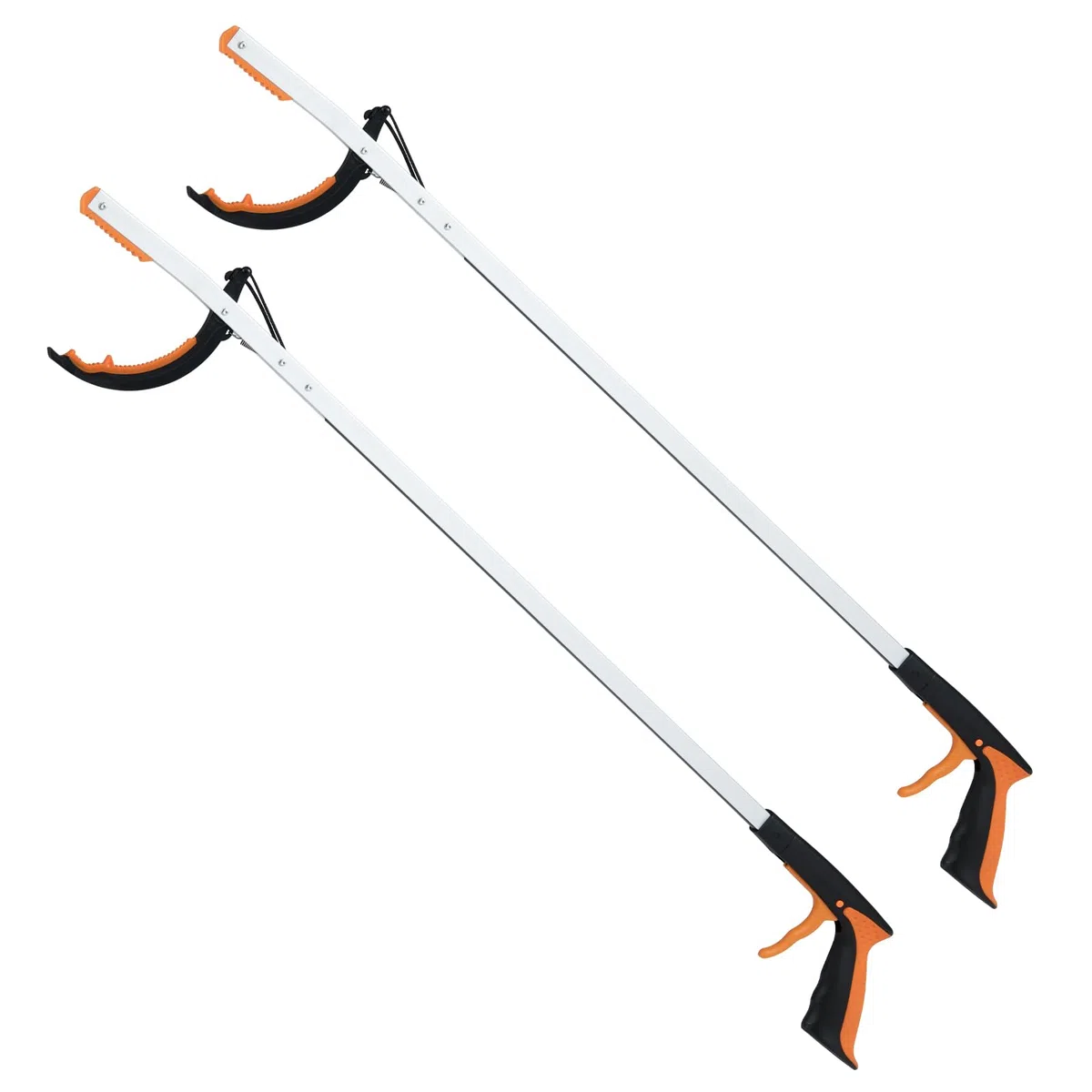 GYMAX Pinza Larga de 88 CM, Herramienta Portátil de Aluminio con Garra Antideslizante, Recogedor para Basura, Ligera para Recoger Residuos, para Personas Mayores (2)