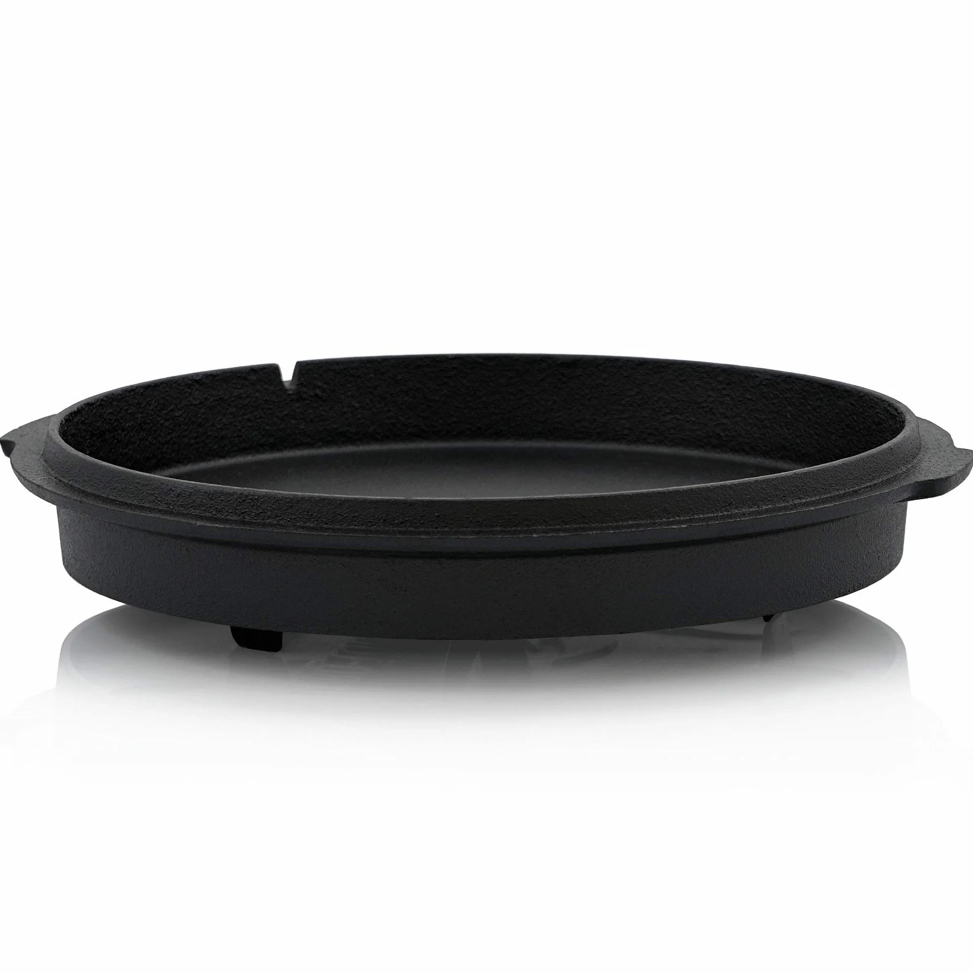 BBQ-Toro Horno Holandés Serie Premium | 4,2 Litros | Dutch Oven sin Patas | Ya Curado - Preseasoned | Olla de Hierro Fundido para Barbacoa | Cacerola de Hierro Fundido