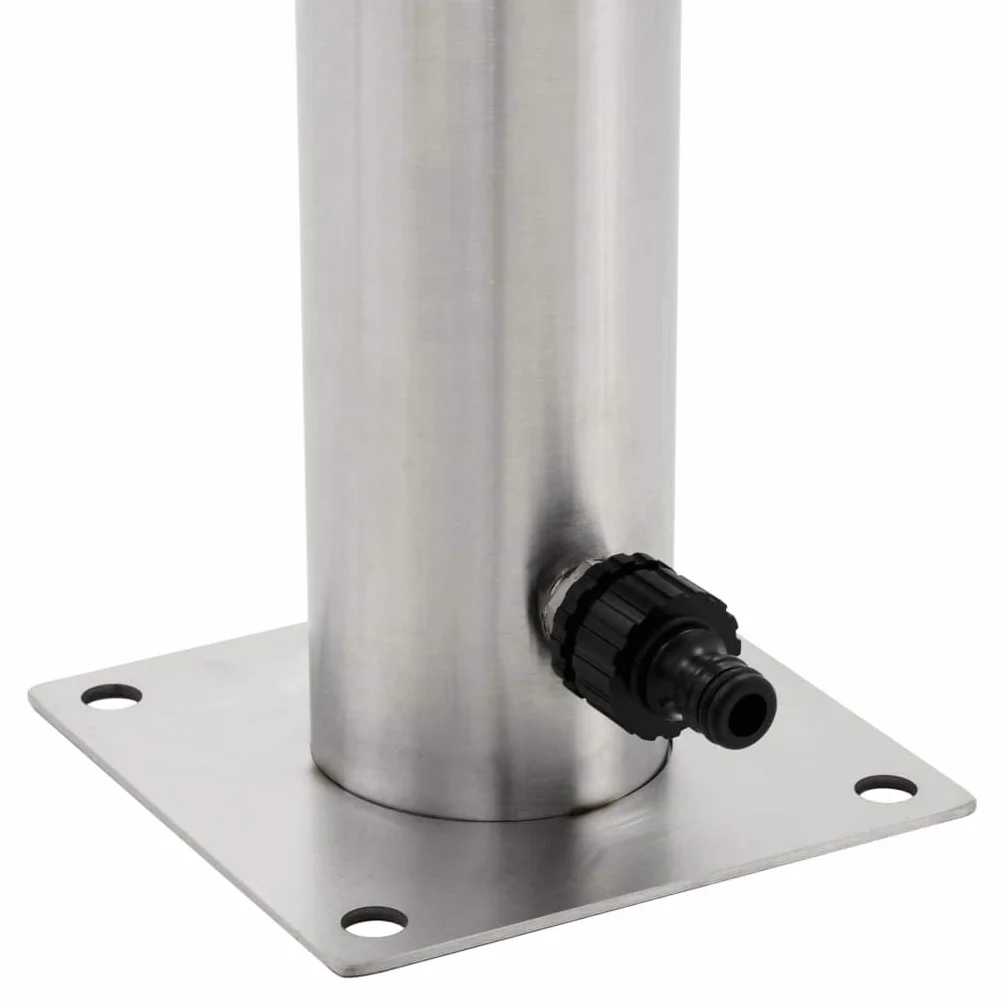 vidaXL Columna Agua para Jardín Acero Inoxidable Redonda 95 cm Fuente Patio