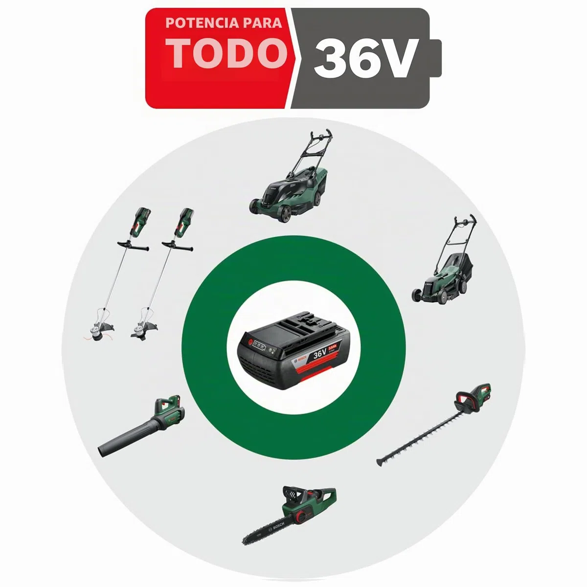 Bosch cortabordes a batería AdvancedGrassCut 36 (1 batería, sistema de 36 V, en caja)