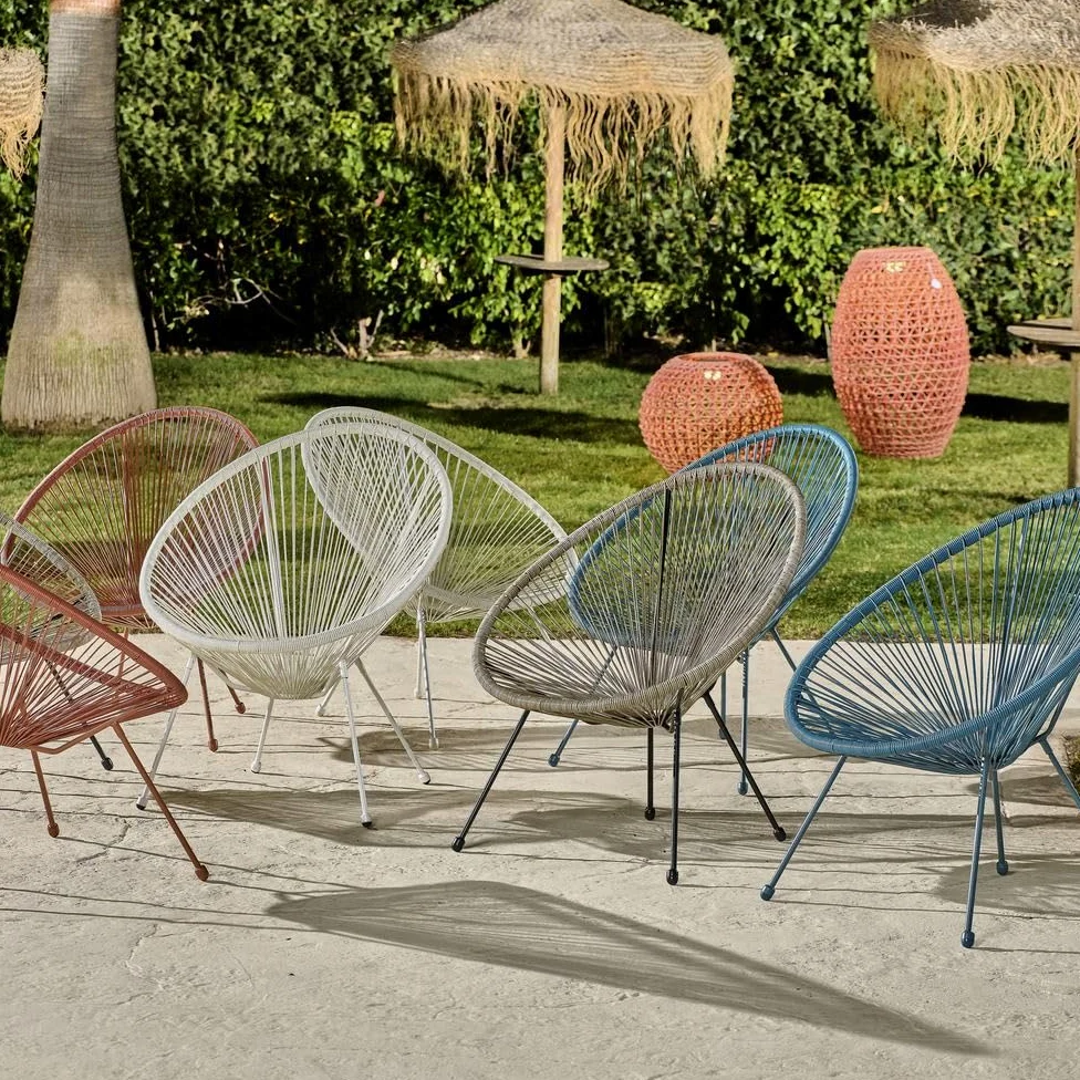 Sillón de jardín Acapulco Terracota Cuerda 72 x 77 x 84 cm