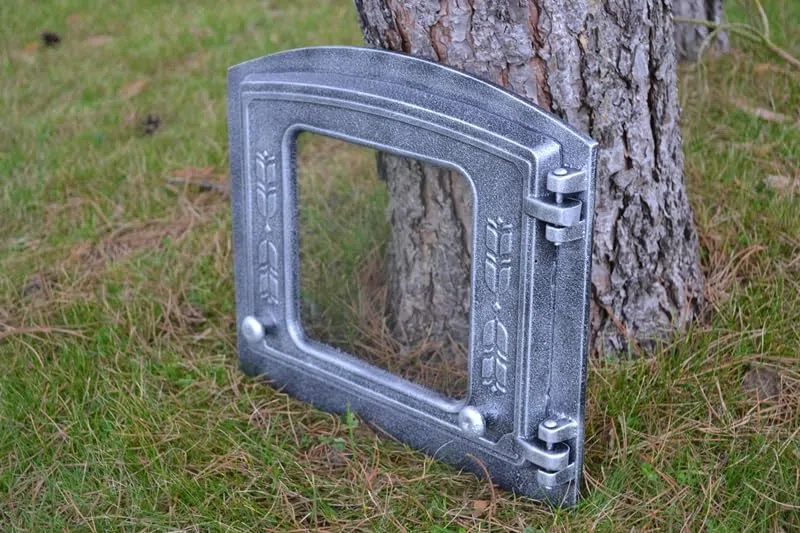 Euro SEZAM DZP18 DZP18-37 x 31 cm - Puerta para Horno de Piedra y Pizza - Diestros - Hierro Fundido