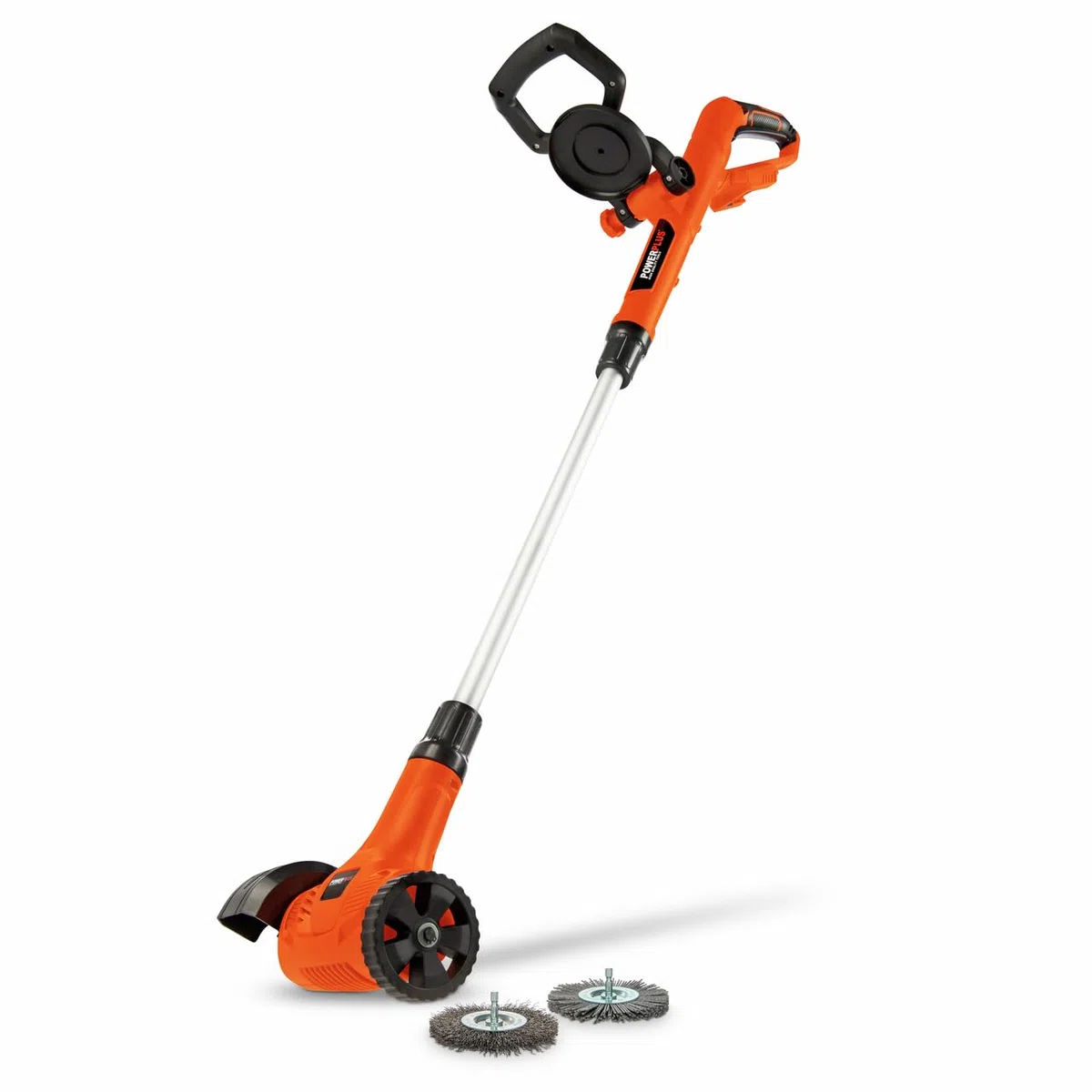Powerplus Dual Power POWDPG8060-20V - Extractor de malas hierbas con batería y cargador sin batería y cepillo de acero y nailon