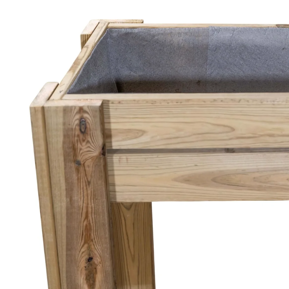 Mesa de Cultivo de Madera con Cajón de 20 cm de Profundidad, Tratada para Exterior - VidaHuerto (200x80x80 cm)