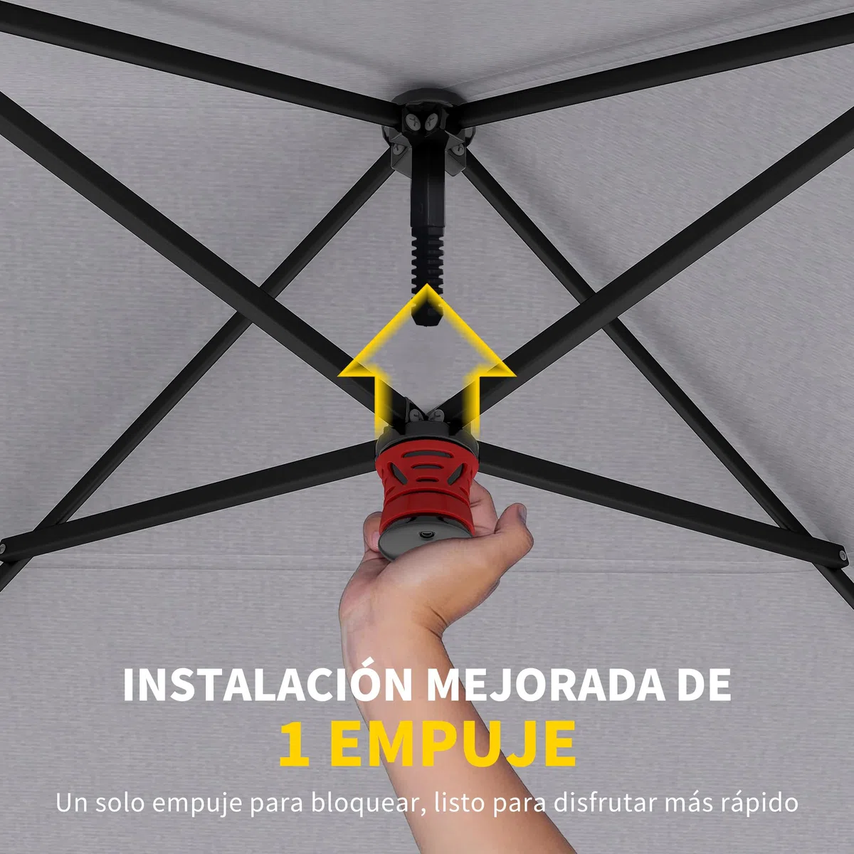 Outsunny Carpa Plegable Gazebo 6x3 m, Pop-up, Cenador de Jardín Altura Ajustable en 3 Niveles, Toldo Protección UPF50+, Montaje Fácil con Bloqueo Central, 6 Sacos de Arena y Bolsa con Ruedas, Plateado