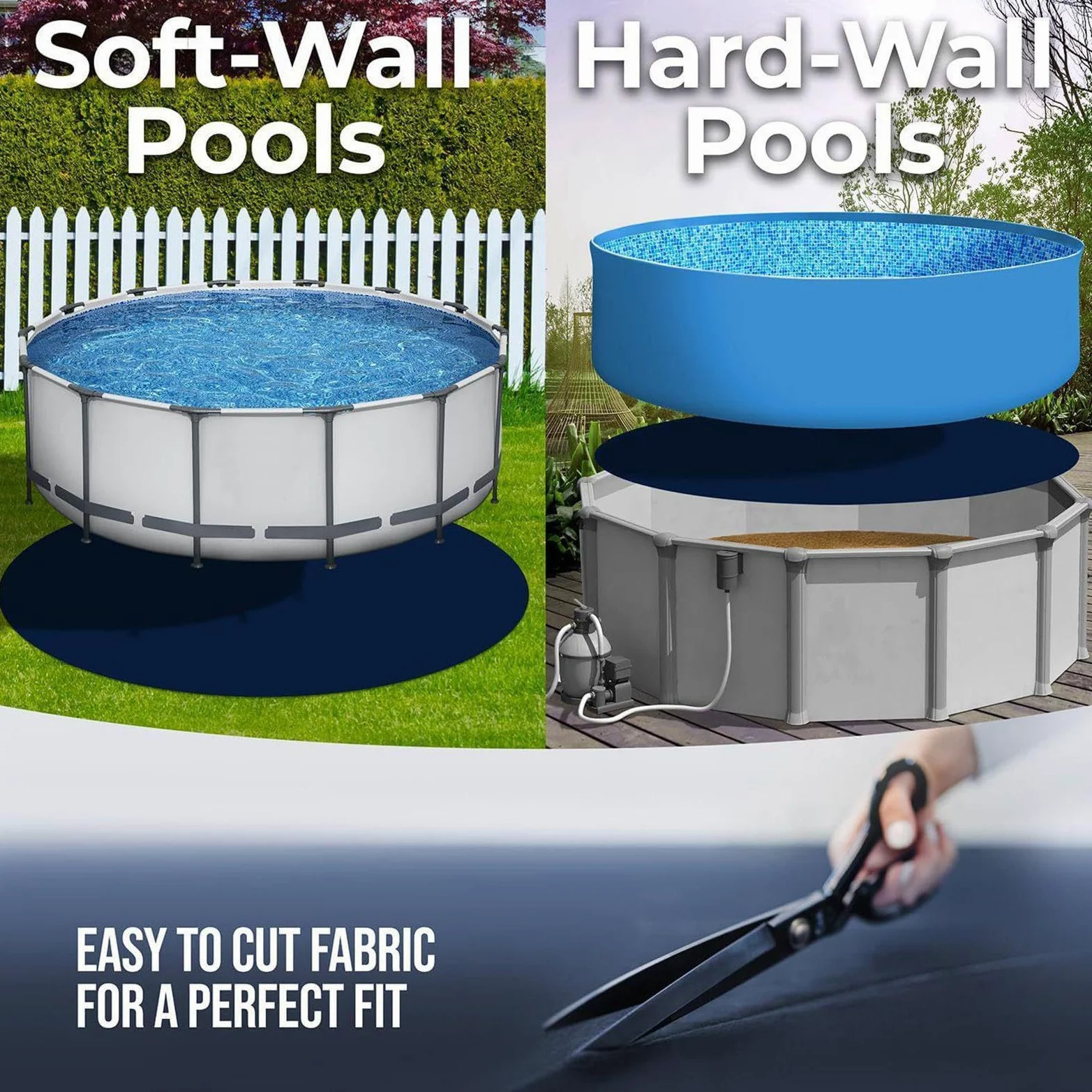 Genérico Tapiz Protector De Suelo para Piscinas Redondas 300 366 400 440 Cm - Tapiz Suelo Piscina Redondos Antideslizante Almohadilla - Extragrueso Paño para Bañera De Hidromasaje Inflable SPA