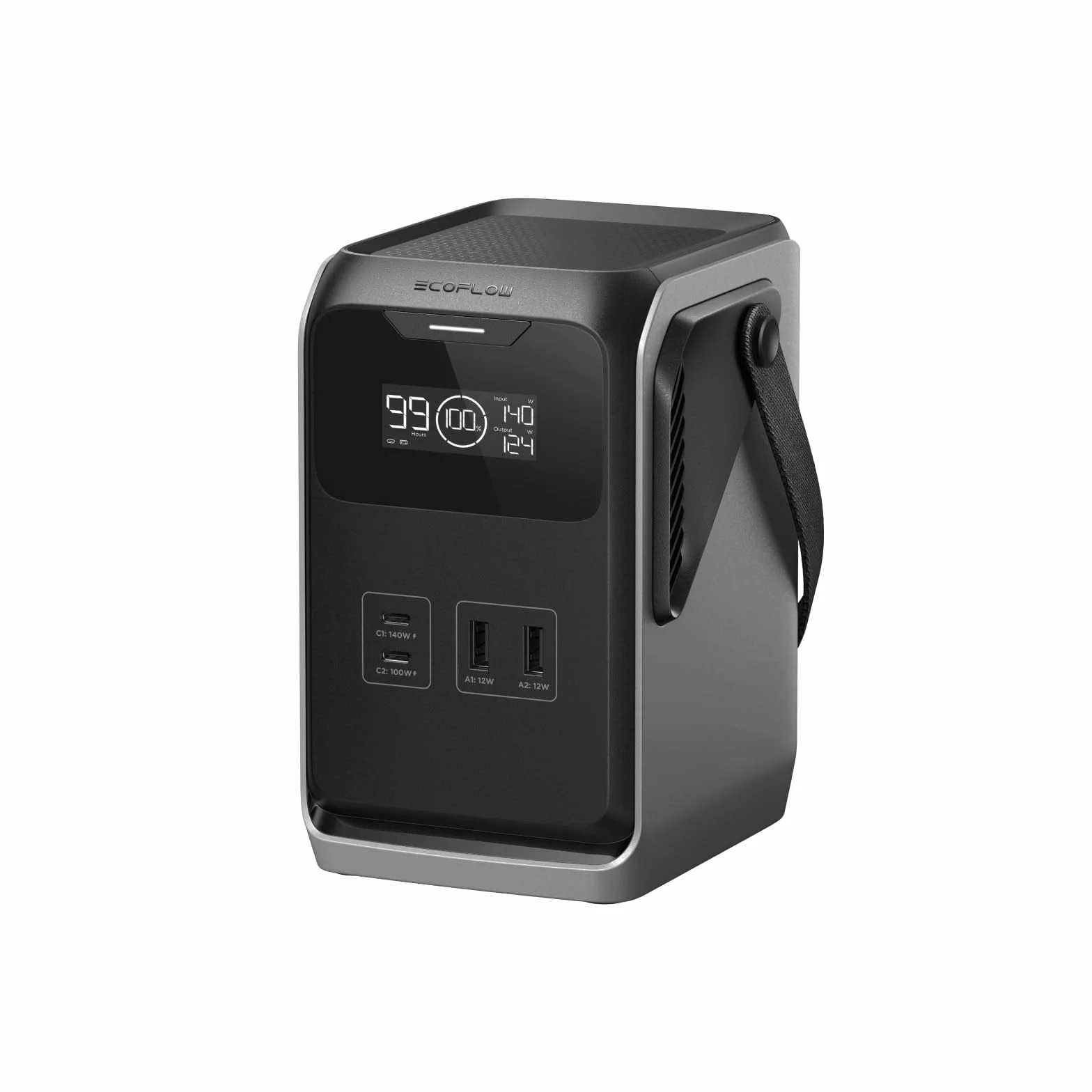 Estación de energía portátil ECOFLOW Trail 200 DC, banco de baterías LFP de 192 Wh con asa, generador solar de 220 W, carga rápida, 4 puertos de salida, resistente, para camping, viajes, emergencias