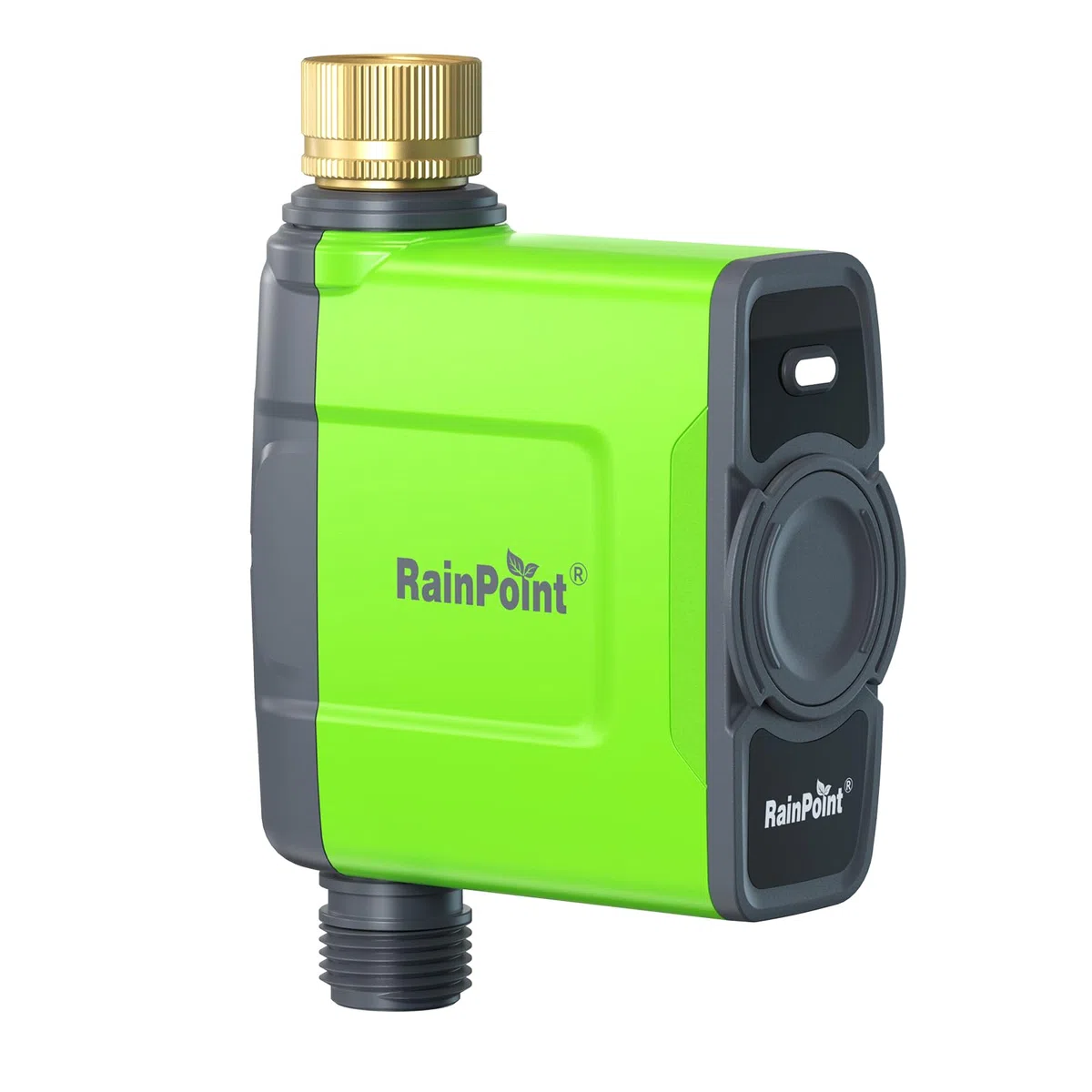 RAINPOINT Programador Riego WiFi sin Puerta Enlace de Antena, Debe Utilizarse con la Puerta de Enlace HWG023/HWG040 (Solo 2,4 GHz), Entrada y Salida de Latón, IP65 Temporizador Riego, 6 Horarios