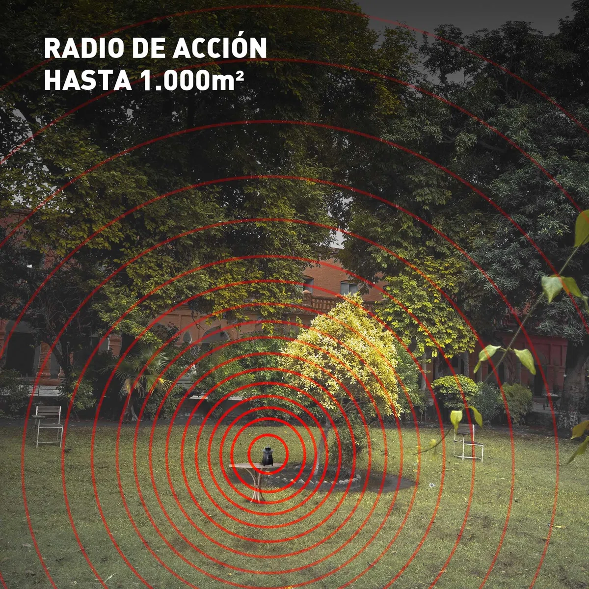 JATA MT8 - Antimosquitos Eléctrico Exterior, 1000 m², Imita al ser humano, Silencioso, Eficaz, Ecológico, Bajo Consumo