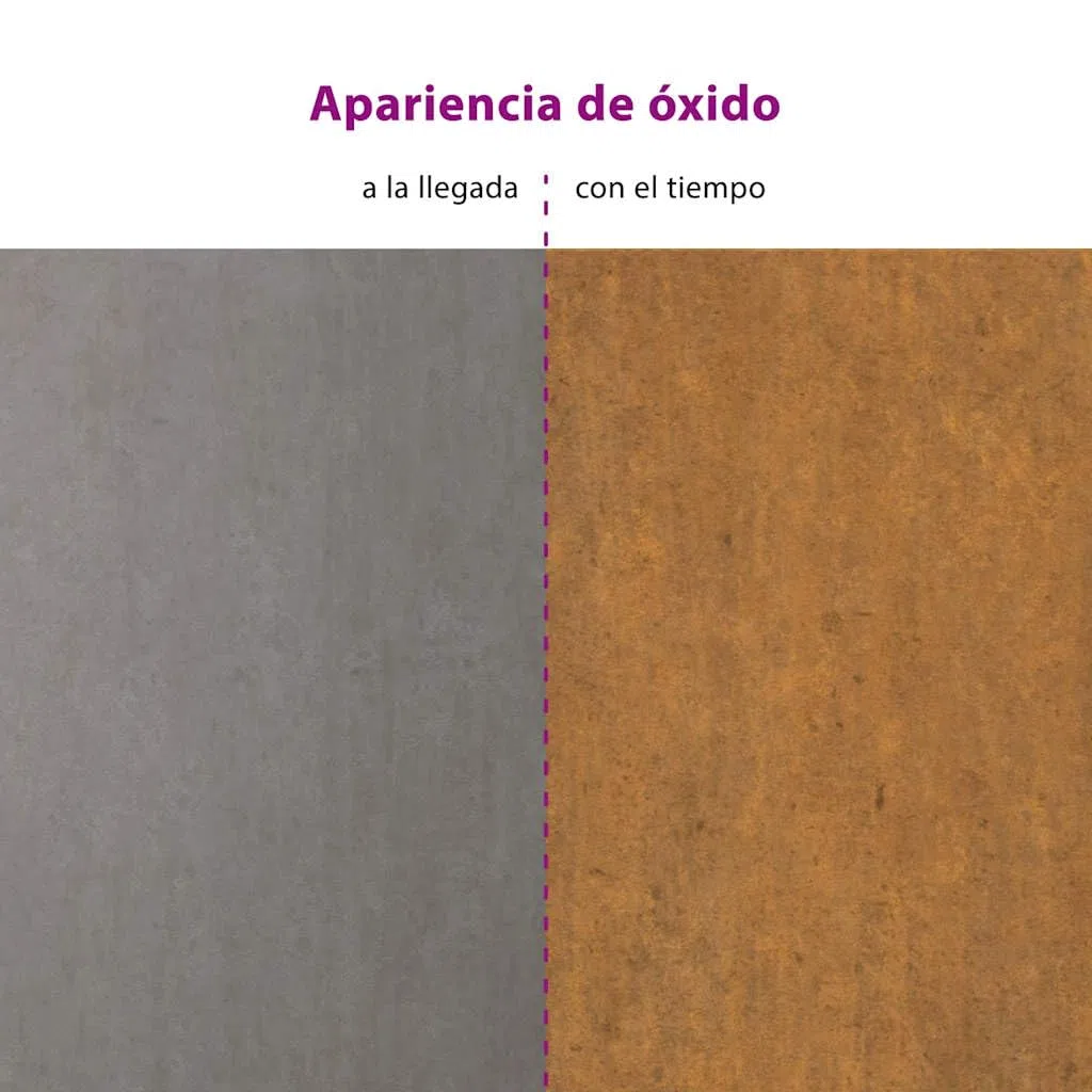 vidaXL Jardinera elevada de Acero corten 386x50x36 cm