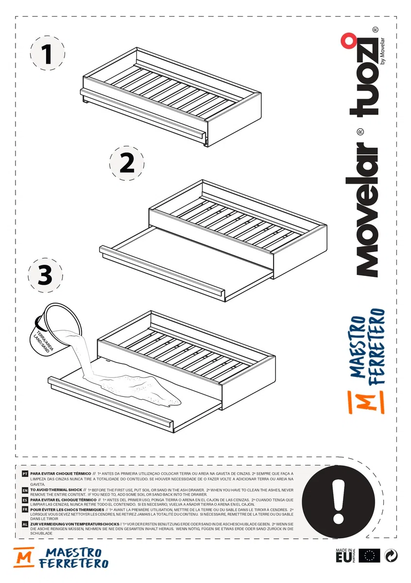 MF - Rejilla de Acero para Barbacoas con Cajón Recoge Cenizas - Metal Rack 65x40x13 cm