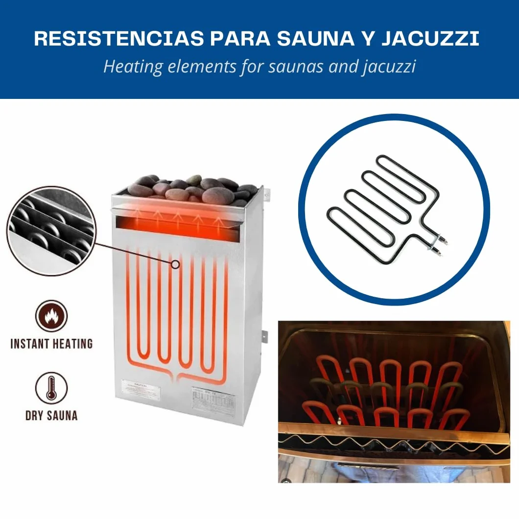 Resistencia para sauna 1 KW 230V 290x240x285mm | Elemento para estufas de sauna | Utilizada para generar calor en saunas domésticas o comerciales