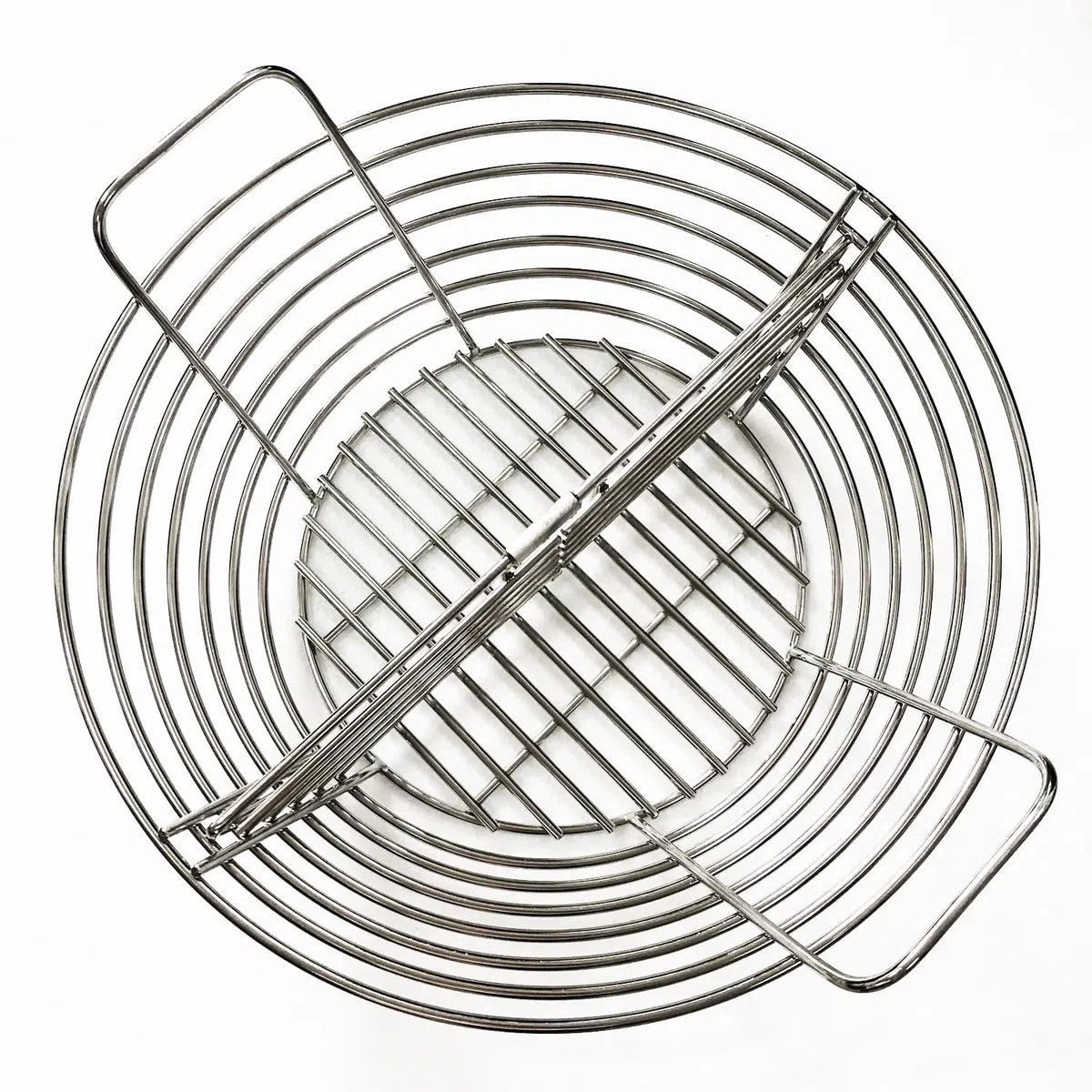 Kamado Joe Classic - Cesta de Fuego de carbón Vegetal con Divisor para Cenizas de Parrilla de Acero Inoxidable, se Adapta a Accesorios de Huevos Verdes Grandes de 18 Pulgadas, Repuesto de Cesta