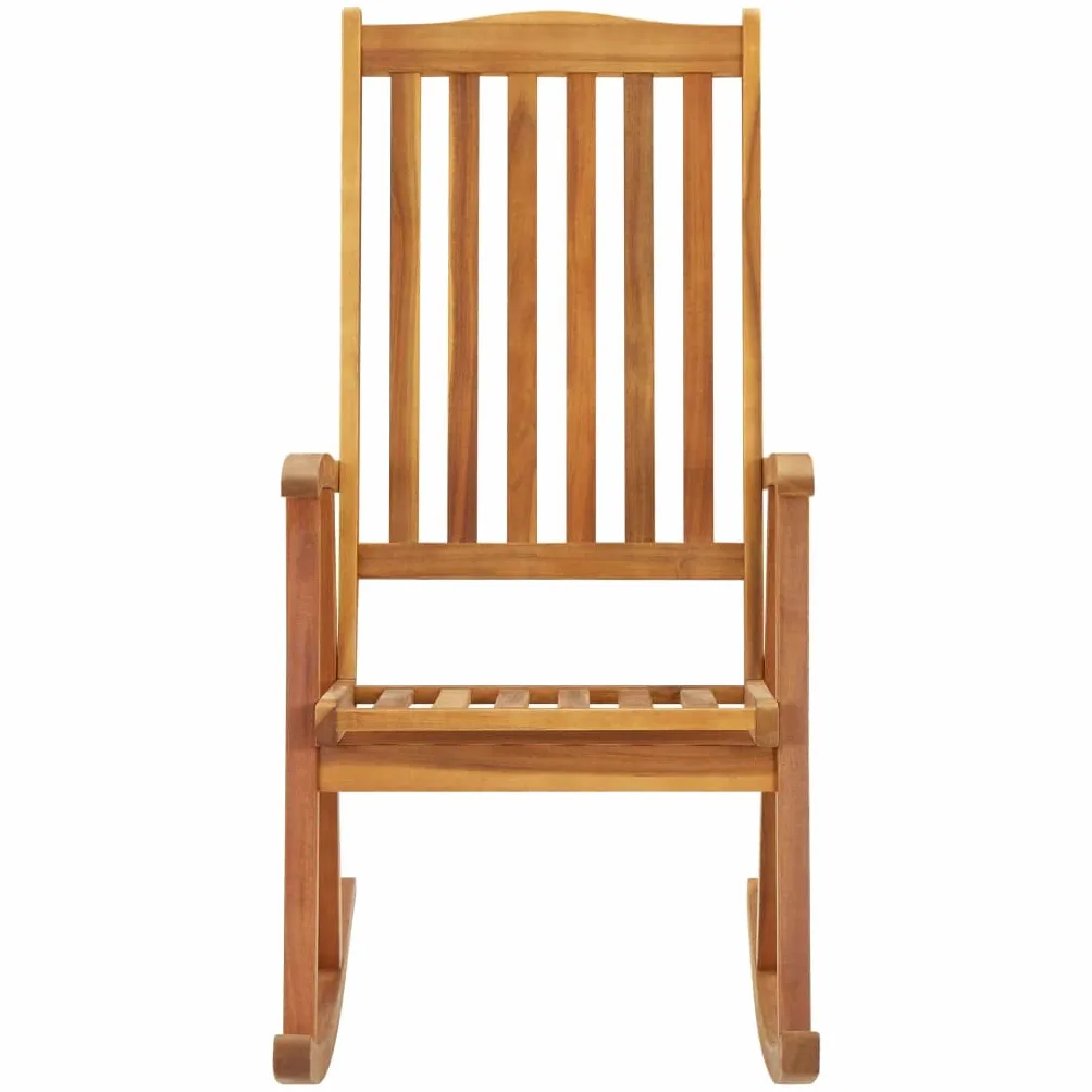 vidaXL Mecedora Silla Sillón Patio Jardín Exterior Hogar Salón Comedor Habitación Porche Balancín Suave Estable Madera Maciza de Acacia