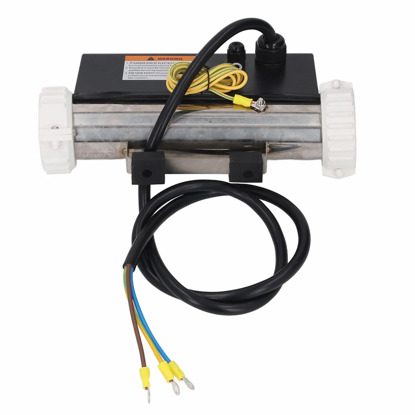 Fockety Calentador de Piscina, Calentador de Agua eléctrico de Alta Temperatura para Piscinas, termostato para bañera de hidromasaje con Conector de 1,5 Pulgadas (3KW)