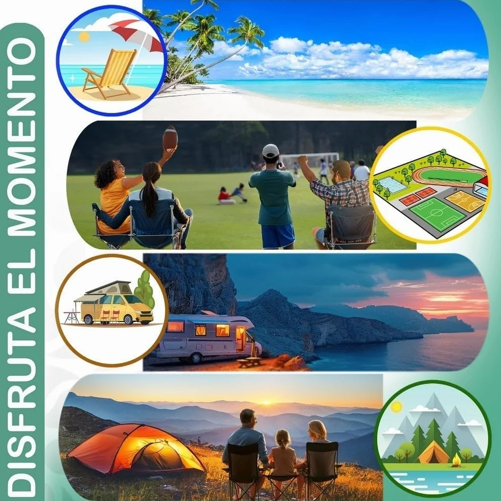 LOLAhome Pack 2 sillas Playa y Camping Plegables con Cierre de Seguridad, Estructura Acero Pintura Epoxi anticorrosión, Tejido textileno Transpirable de Rayas Multicolor, Respaldo Alto Mono-posición