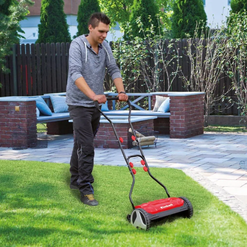 Einhell GE-HM 28 S - Cortacesped manual (altura de corte 13-38 mm , ancho de corte 38cm, hasta 250m² de jardín) (ref.3414165)