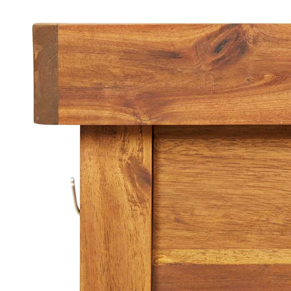 vidaXL Mesa de Cultivo de Jardín Tablero de Zinc Macetas con Estante Guardar Tierra Herramientas Usos Decorativos Madera Maciza de Acacia