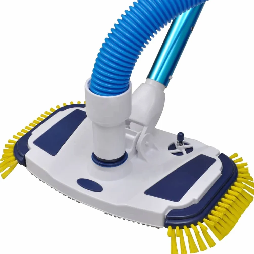 vidaXL Herramienta de Limpieza de Piscina Aspiradora con Mango Telescópico y Manguera