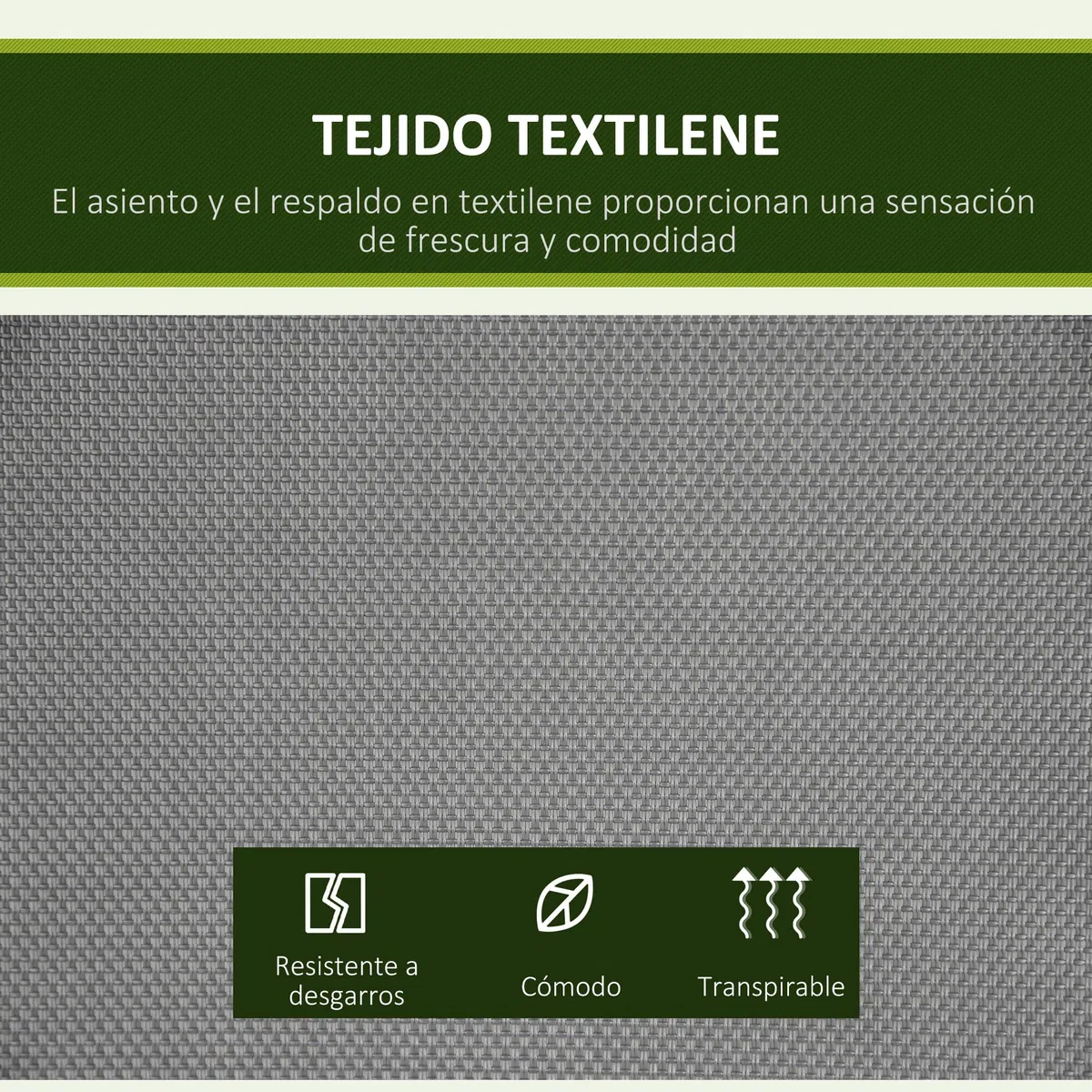 Outsunny Columpio de Jardín Exterior de 2 Plazas, Balancín de Jardín Exterior con Techo Ajustable, Marco de Acero, Asientos de Textilene, para Balcón Terraza, Carga 220 kg, 140x118x162 cm, Gris Oscuro