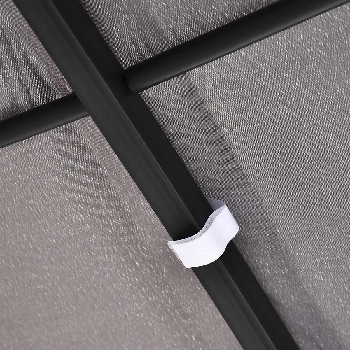 Outsunny Cenador de Jardín 3x3 m Pérgola con Toldo y 16 Orificios de Drenaje para Patio Terraza Metal y Poliéster 180 g/m² Resistente Gris