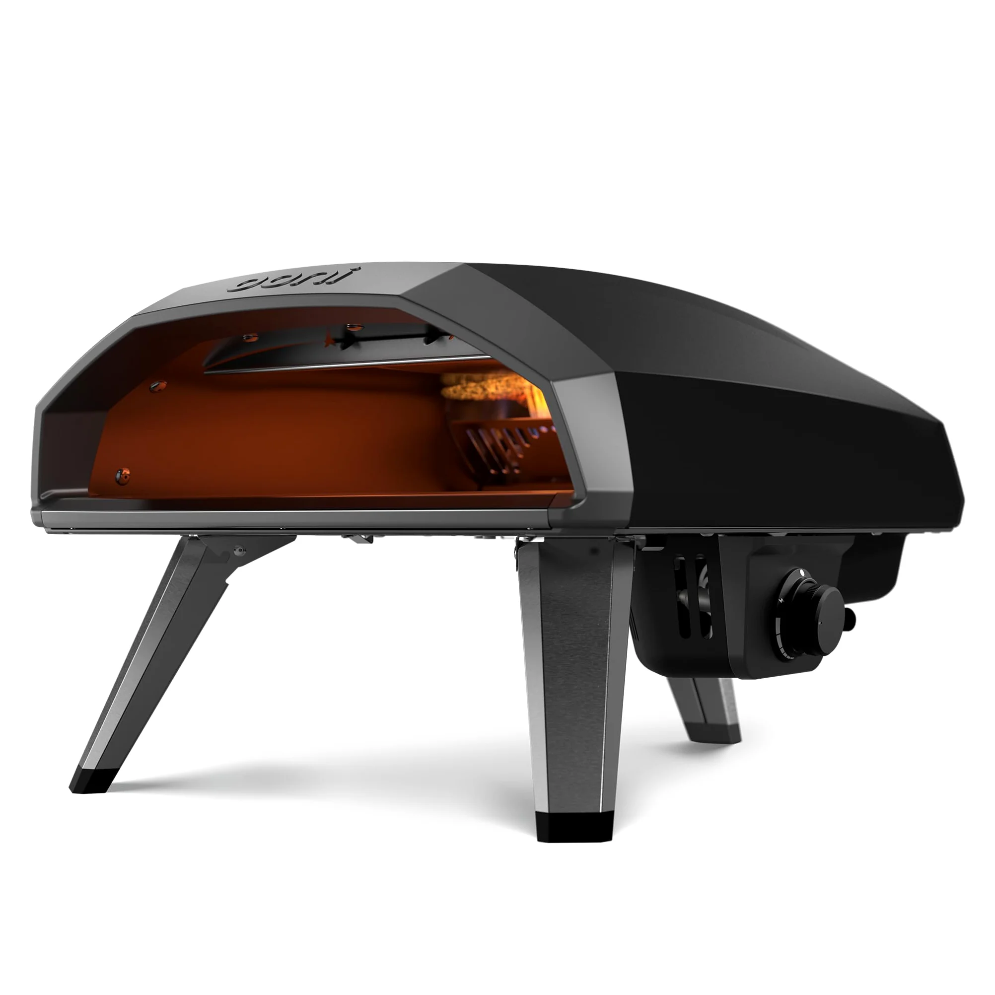 Ooni Koda 2 Horno de Pizza a Gas 14" – Fundición Negra – Horno Para Pizza a Gas Portátil con Tecnología G2 – Compacto y Potente – Pizza Napolitana en 60 Segundos – Ooni Pizza Oven (30 mbar)