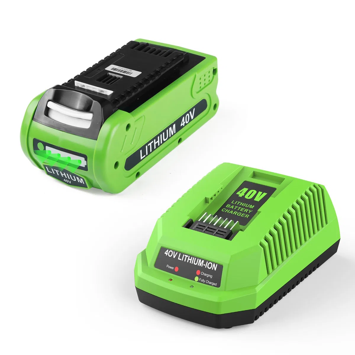 40V 2.5Ah Batería de Repuesto para batería Greenworks 40V G40B25 con Cargador 2A 40V Reemplazo para Cargador Greenworks 40V G40C