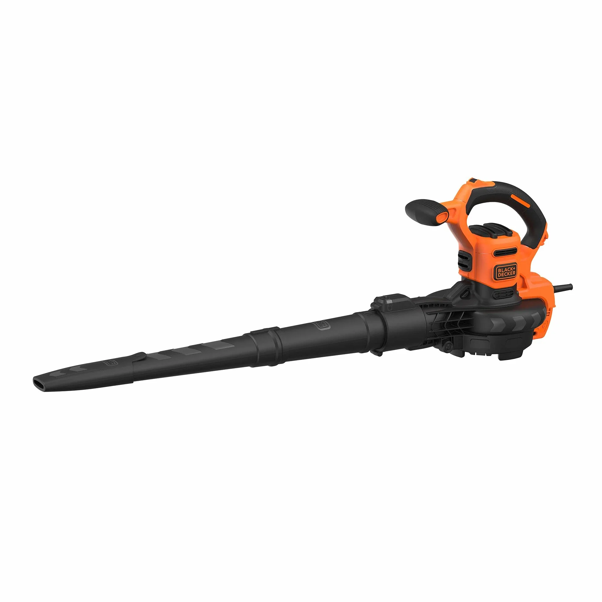 BLACK+DECKER BEBLV301 Aspiradora Eléctrica 3-en-1 y Soplador de Hojas Trituradora con Rastrillo Acoplable y Mochila de 72L Alta Velocidad de Soplado y Potencia de Succión Ajustable de 3000W