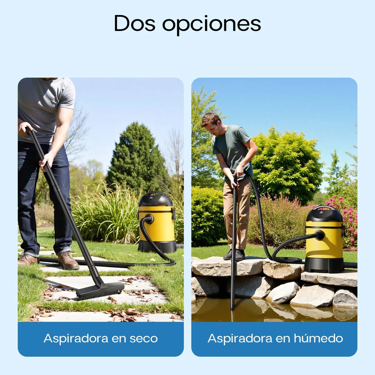 Aspirador Fondo estanques Aspira Lodos Limpiafondos Estanques Piscinas 1400W Vaciado automático