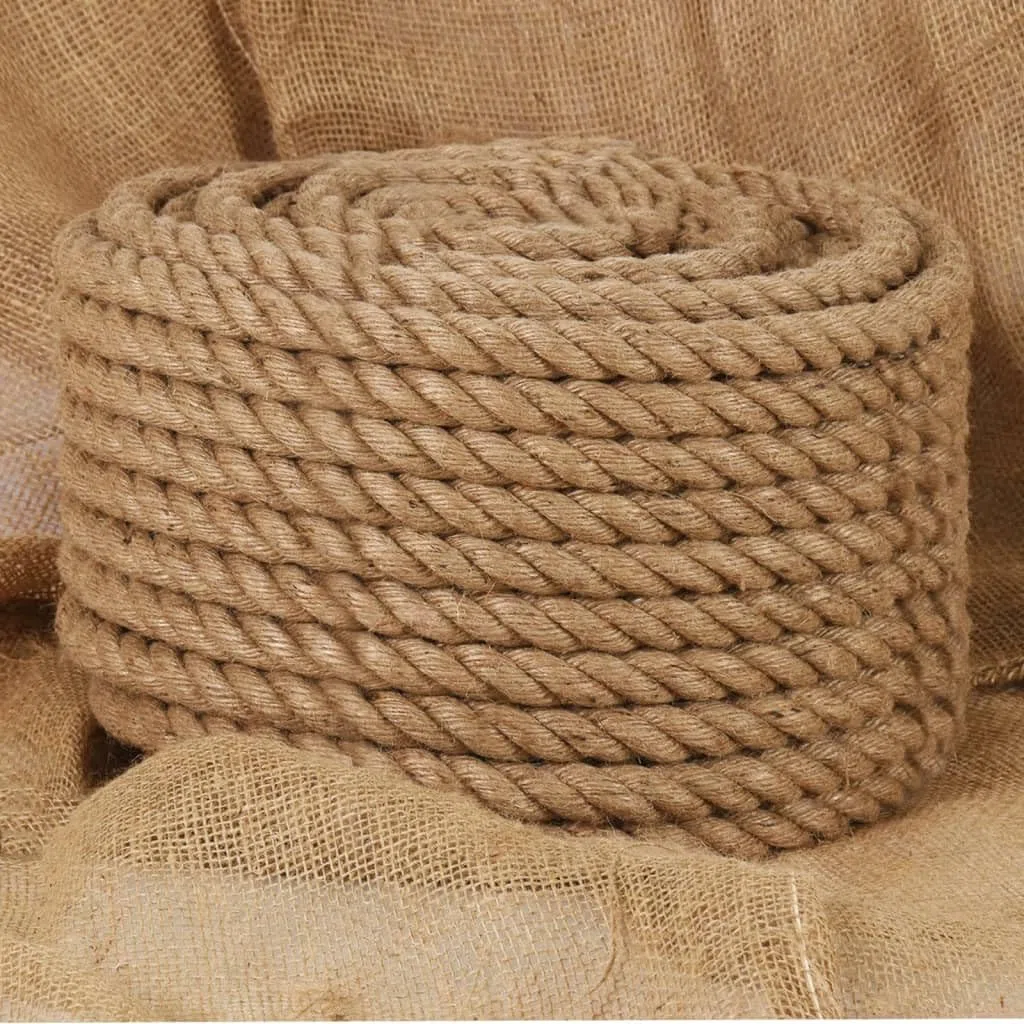 vidaXL Cuerda 100% yute 20 mm 50 m
