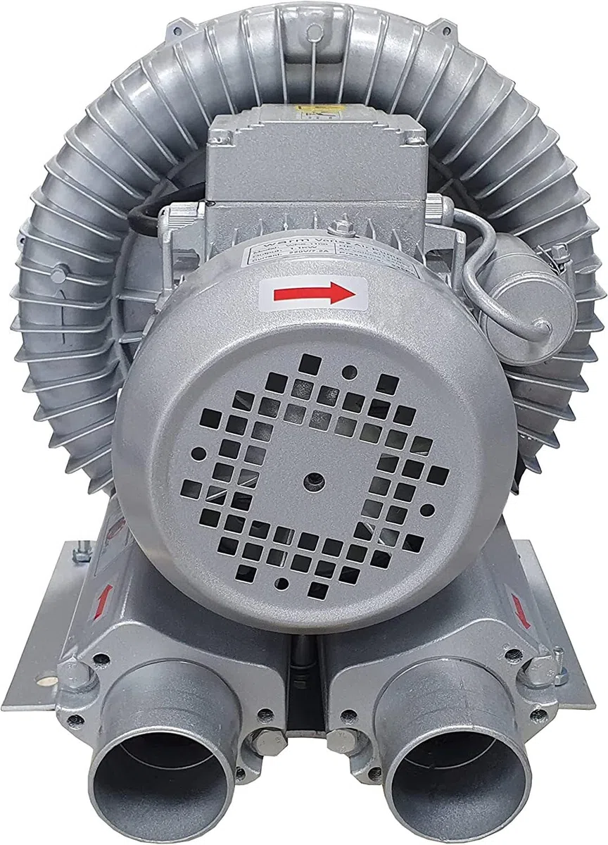 Bomba de Aire Turbosoplante Soplador Canal Lateral 1.5kW 2CV Aluminio Uso Continuo SPA y Piscina