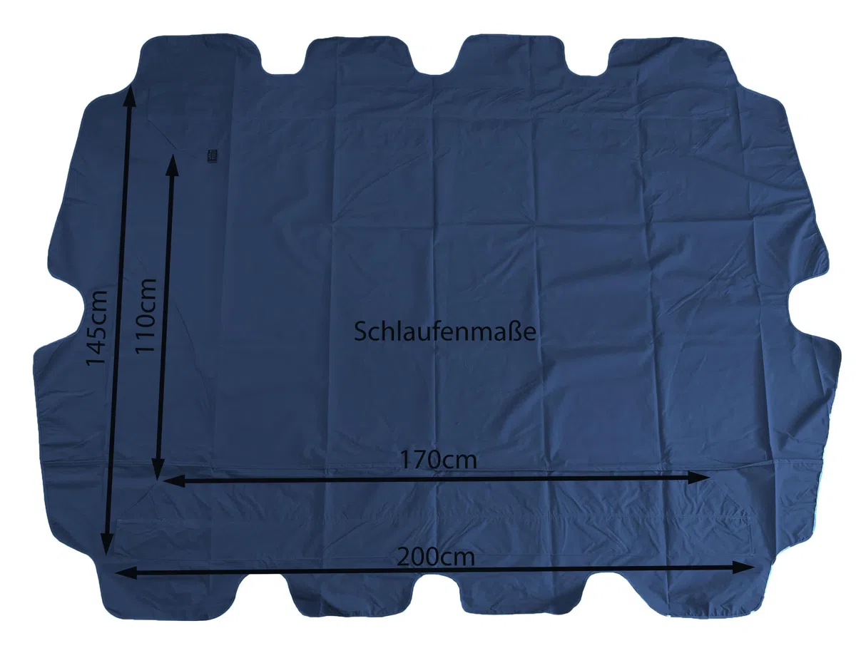 QUICK STAR Techo Columpio 200 x 145 cm Azul Impermeable | Funda Repuesto Balancin | Toldo de Reemplazo Universal UV 50 | Cubierta para Columpio de Jardín de 3 Plazas