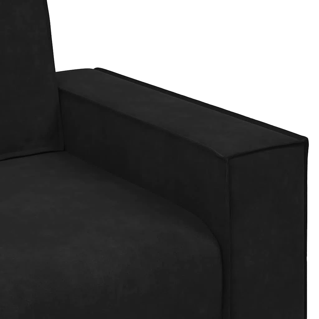 vidaXL Sofá de 2 plazas Terciopelo Negro 180x78x84 cm, sofá, sofá de Dos plazas, sofá de 2 plazas de Terciopelo, sofá de 2 plazas, sofá de Terciopelo